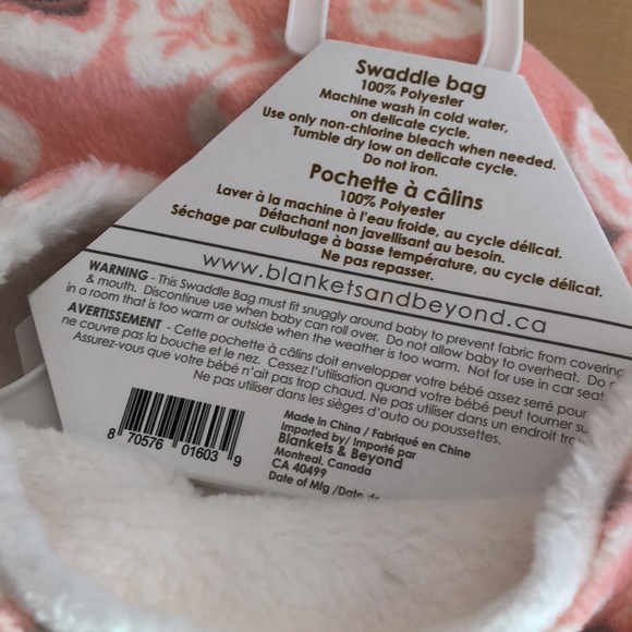 Blankets and Beyond Pink Owl Set of 4 Items - Picture 16 of 16